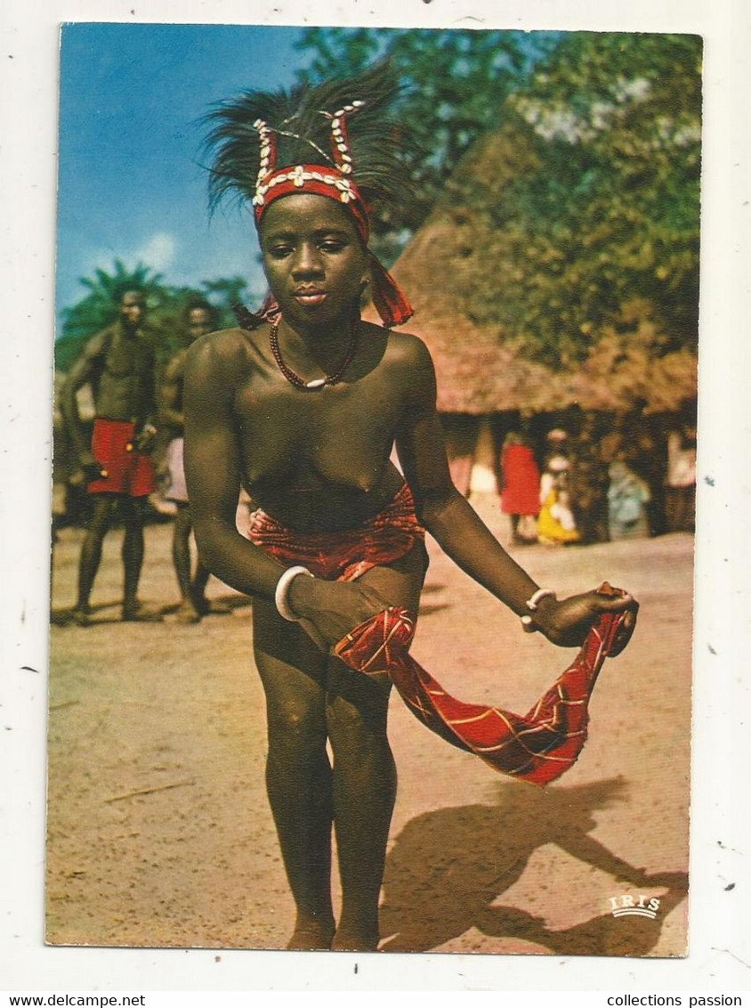 Cp, Afrique ,  La Danseuse Au Mouchoir ,  écrite ,ed. IRIS - Afrique