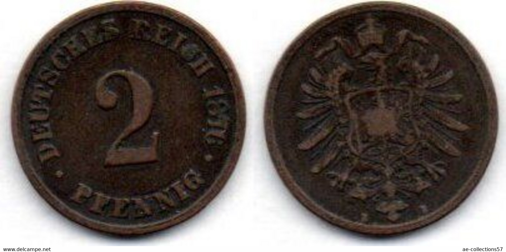 MA 18858  / Allemagne - Deutschland - Germany 2 Pfennig 1876 B TB+ - 2 Pfennig