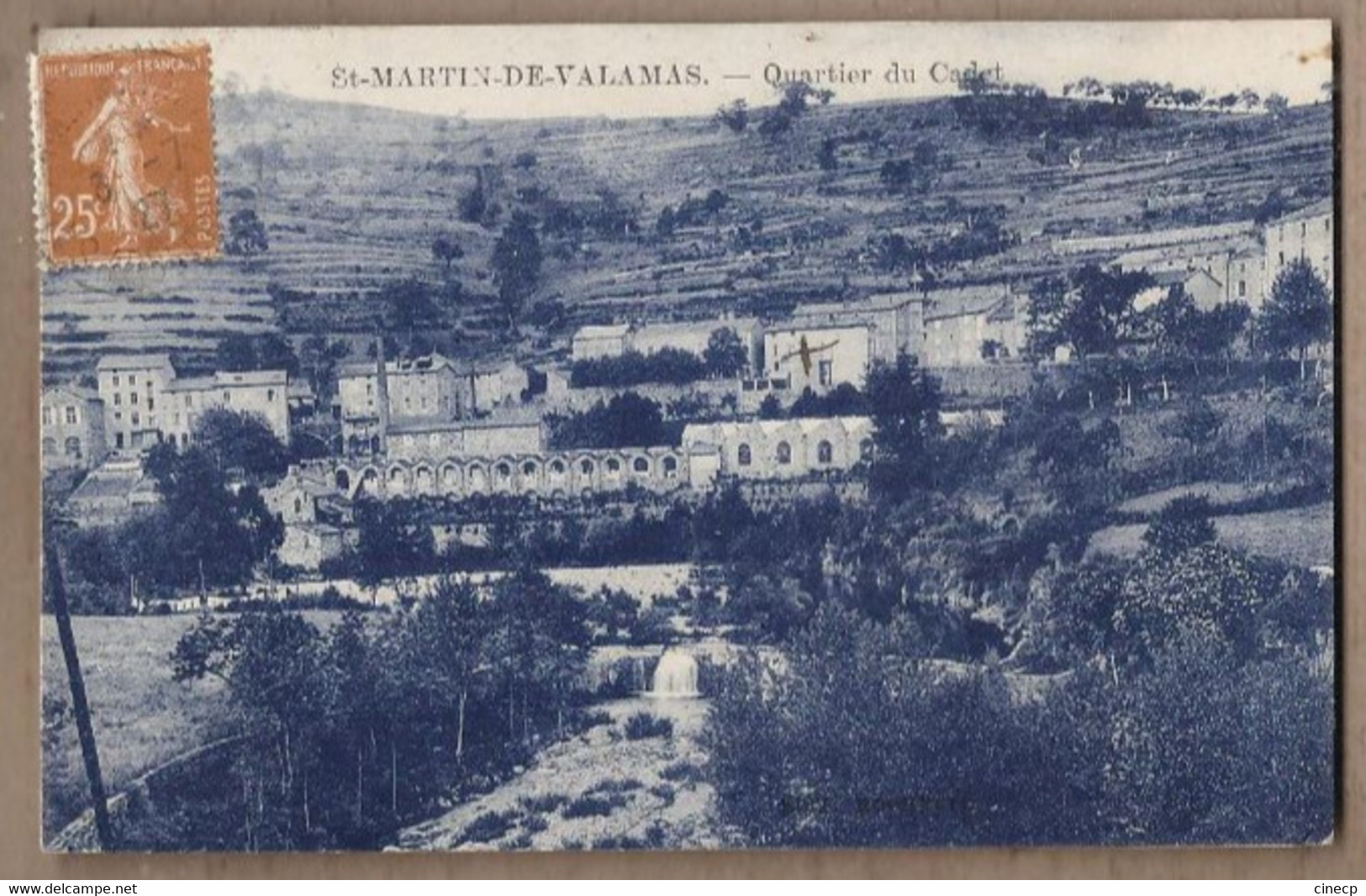 CPA 07 - SAINT-MARTIN DE VALAMAS - Quartier Du Cadet - TB PLAN Partie Du Village Détails Maisons USINE - Saint Martin De Valamas