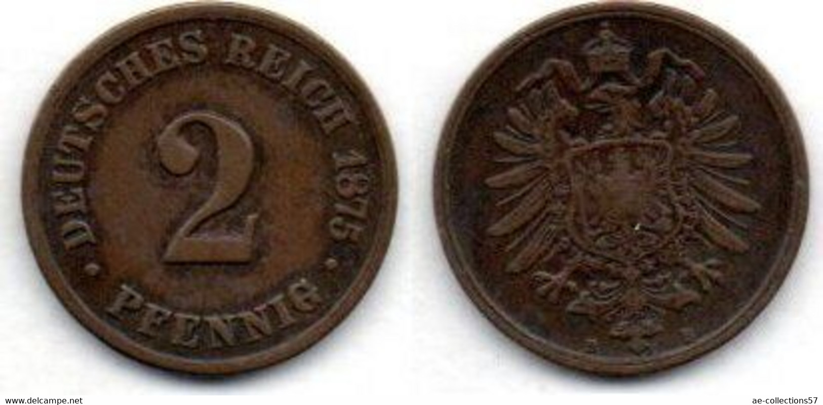 MA 18859  / Allemagne - Deutschland - Germany 2 Pfennig 1875 B TTB - 2 Pfennig
