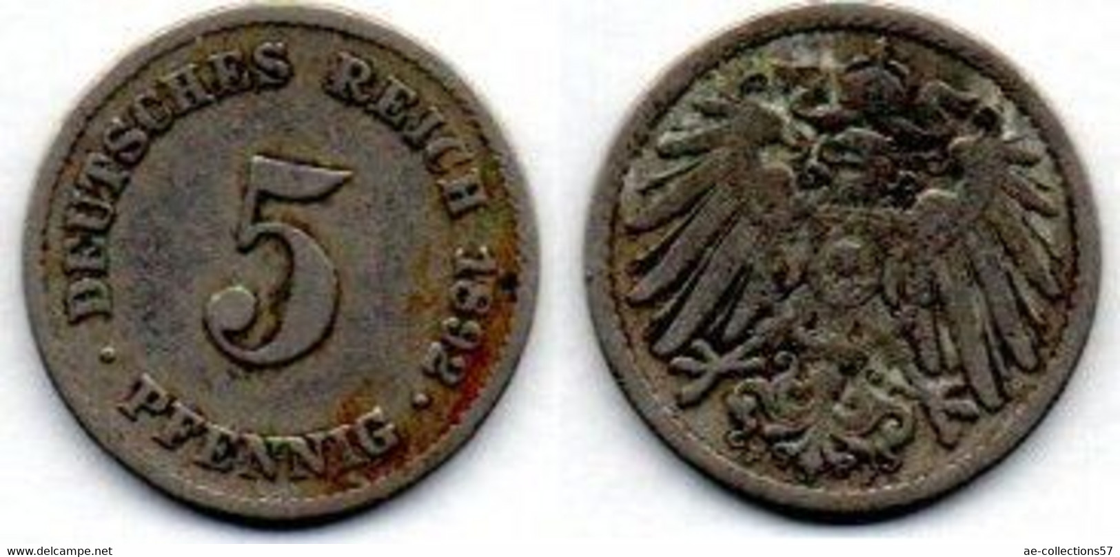 MA 18864  / Allemagne - Deutschland - Germany 5 Pfennig 1892 F TB - 5 Pfennig