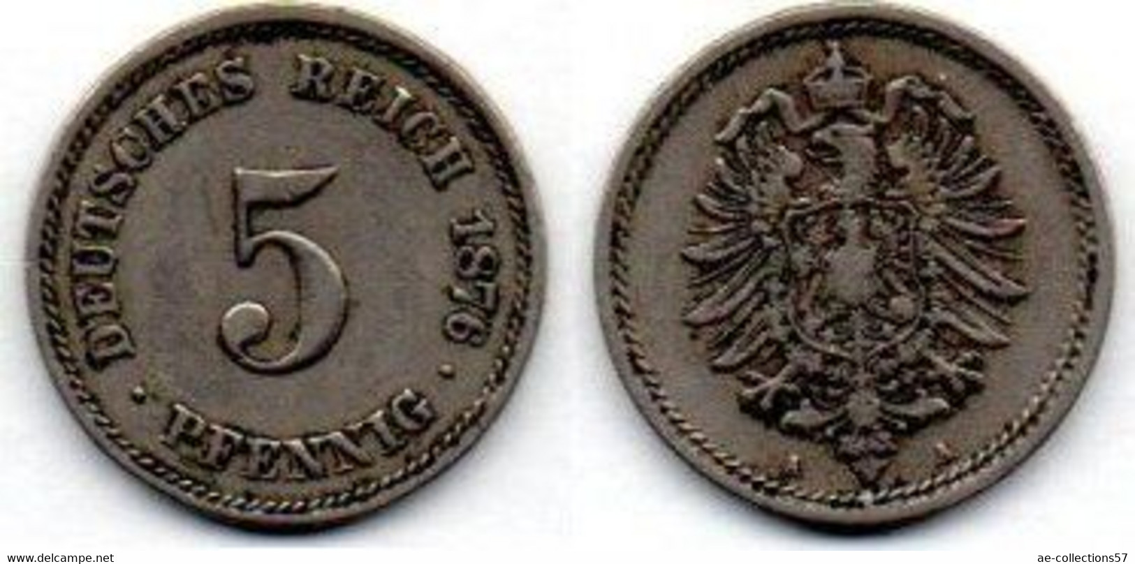 MA 18865  / Allemagne - Deutschland - Germany 5 Pfennig 1876 A TB+ - 5 Pfennig