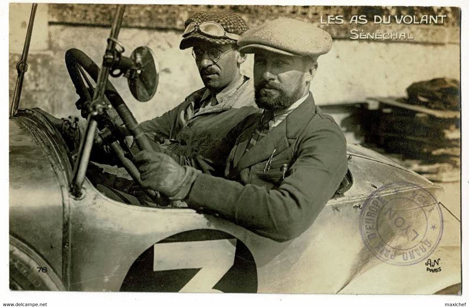 Grand Prix D'Europe Lyon 1924 (tampon) - Les As Du Volant - Sénéchal - Pas Circulé - Grand Prix / F1