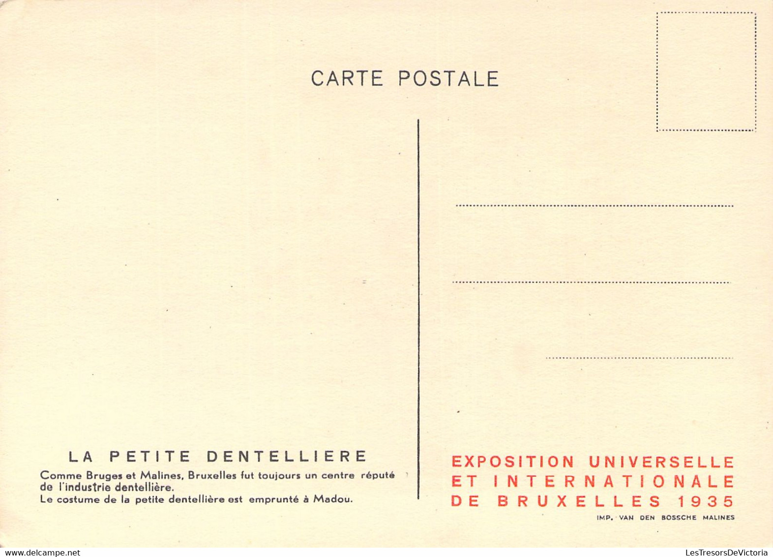 CPA - VIEUX METIERS - Types Et Costumes Brabançons Vers 1835 - Série 3 N°4 - La Petite Dentellière - J THIRIAR - Andere & Zonder Classificatie