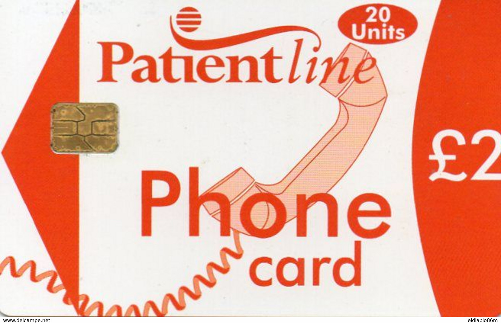 UNITED KINGDOM - CHIP CARD - PATIENTLINE £2 - BATCH ON BOTTOM - A Identifier