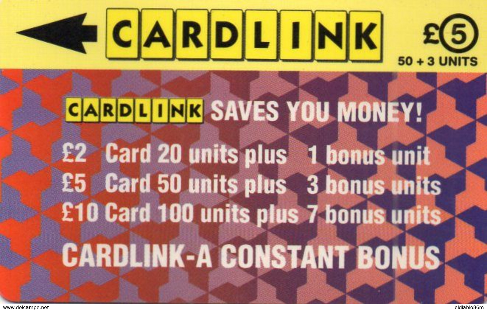 UNITED KINGDOM - CHIP CARD - CARDLINK - JIGSAW RED PURPLE - 2CLKB - [ 5] Eurostar, Cardlink & Railcall