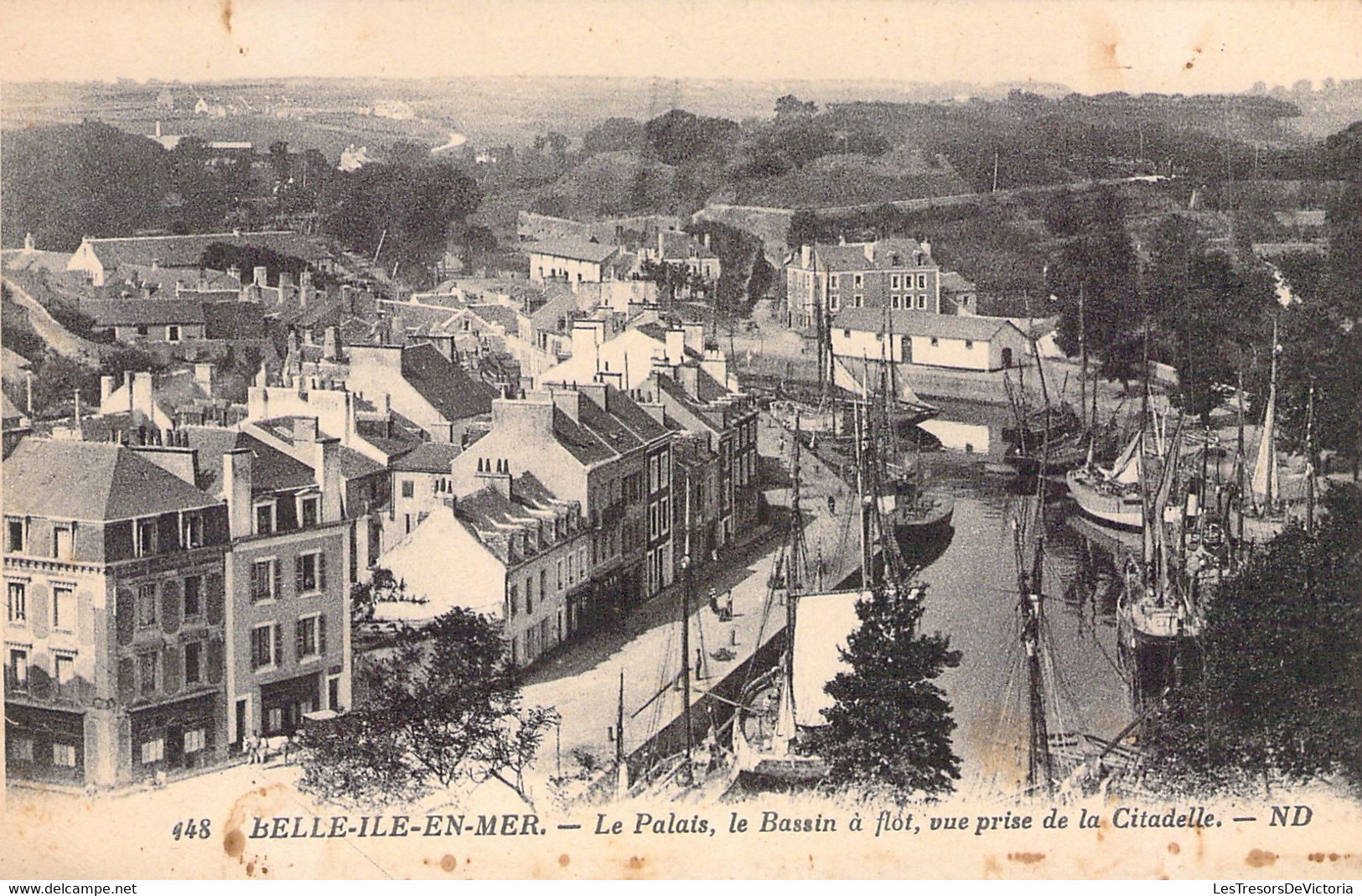 CPA - FRANCE - 56 - BELLE ILE EN MER - Le Palais - Le Bassin à Flot Vue Prise De La Citadelle - LL - Belle Ile En Mer