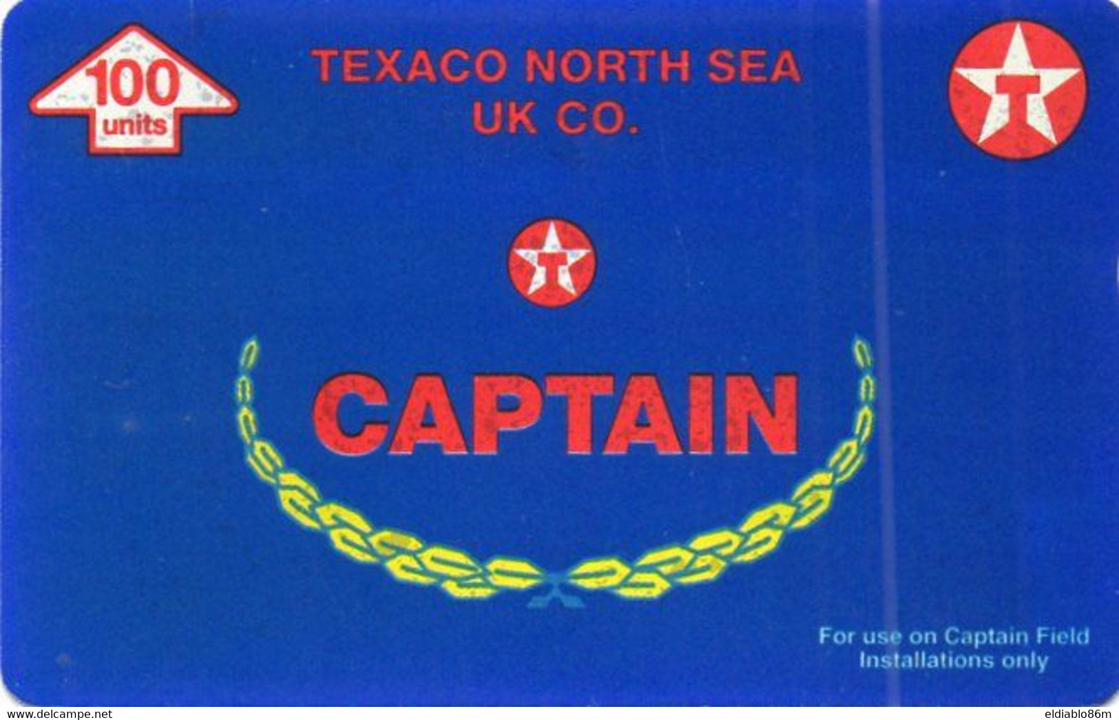 UNITED KINGDOM - L&G - OIL RINGS - CAPTAIN TEXACO NORTH SEA UK CO - OXIDE ON BACK - Sonstige & Ohne Zuordnung