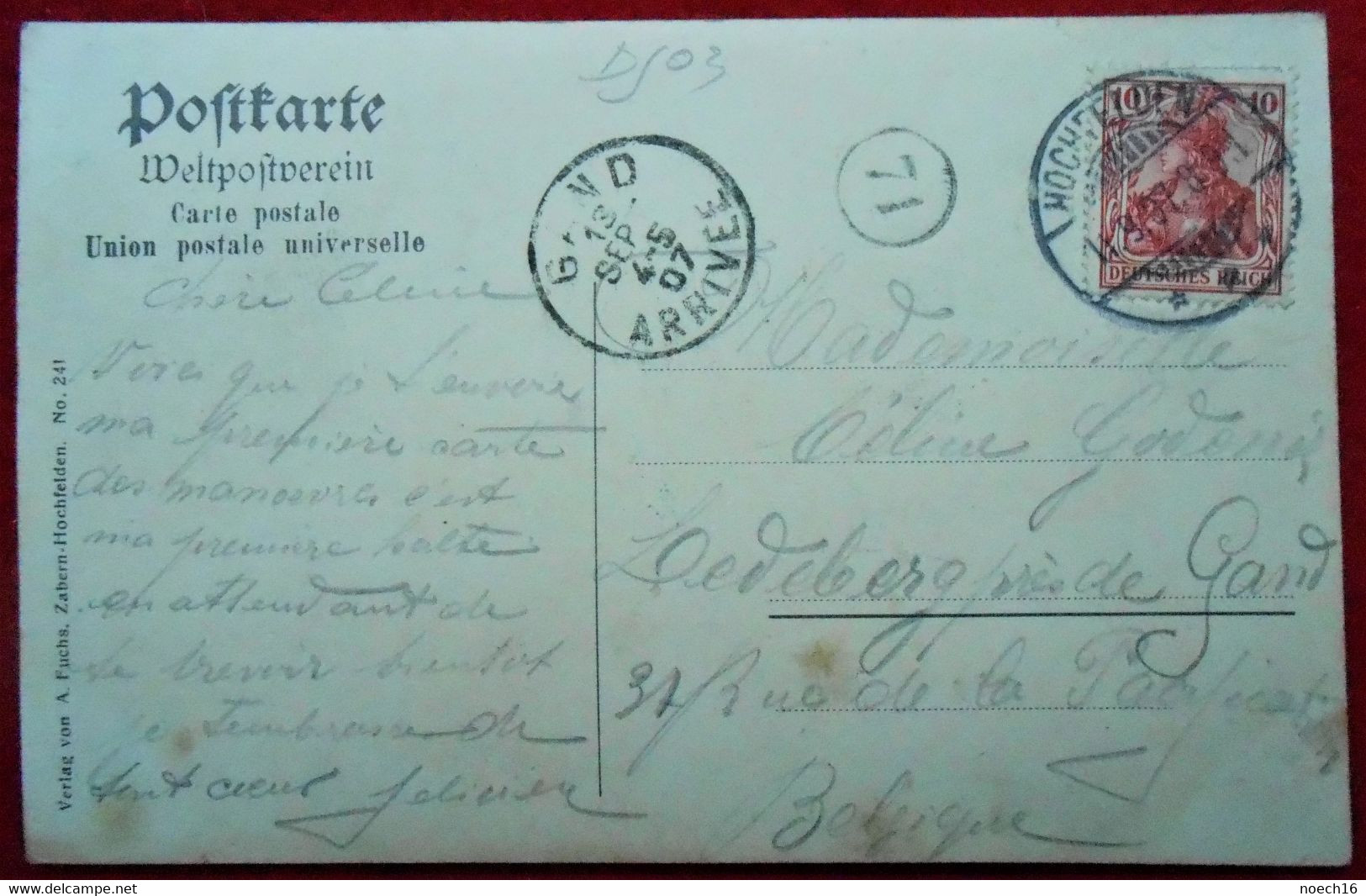 CPA 1907 Hochfelden Villa Pfister (67 France) - Hochfelden