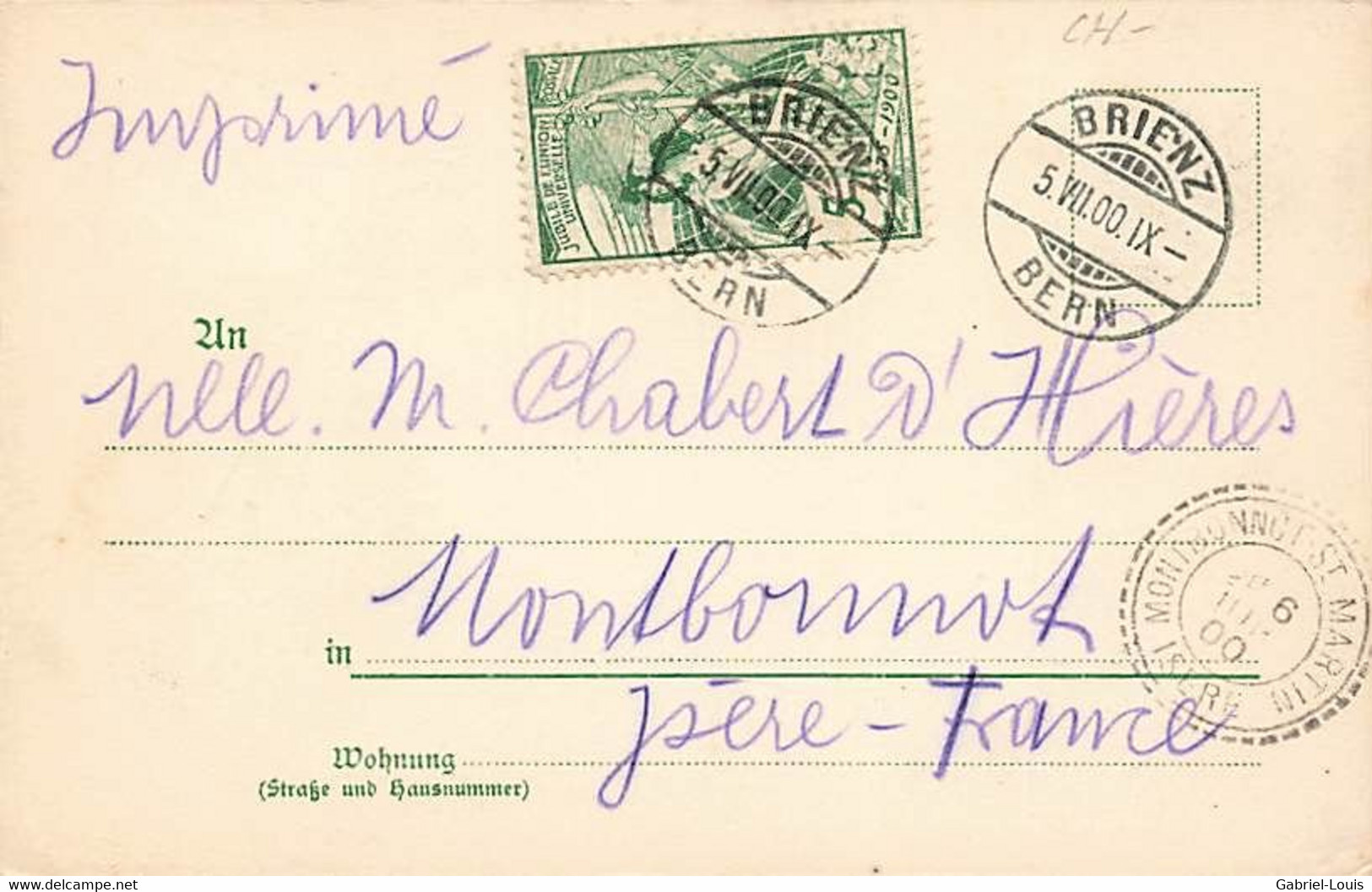 Litho Diligence Poste Fédérale Postier Boîte Aux Lettre 1900 Fritz Reifs Eisiedeln Bundespost - Sonstige & Ohne Zuordnung