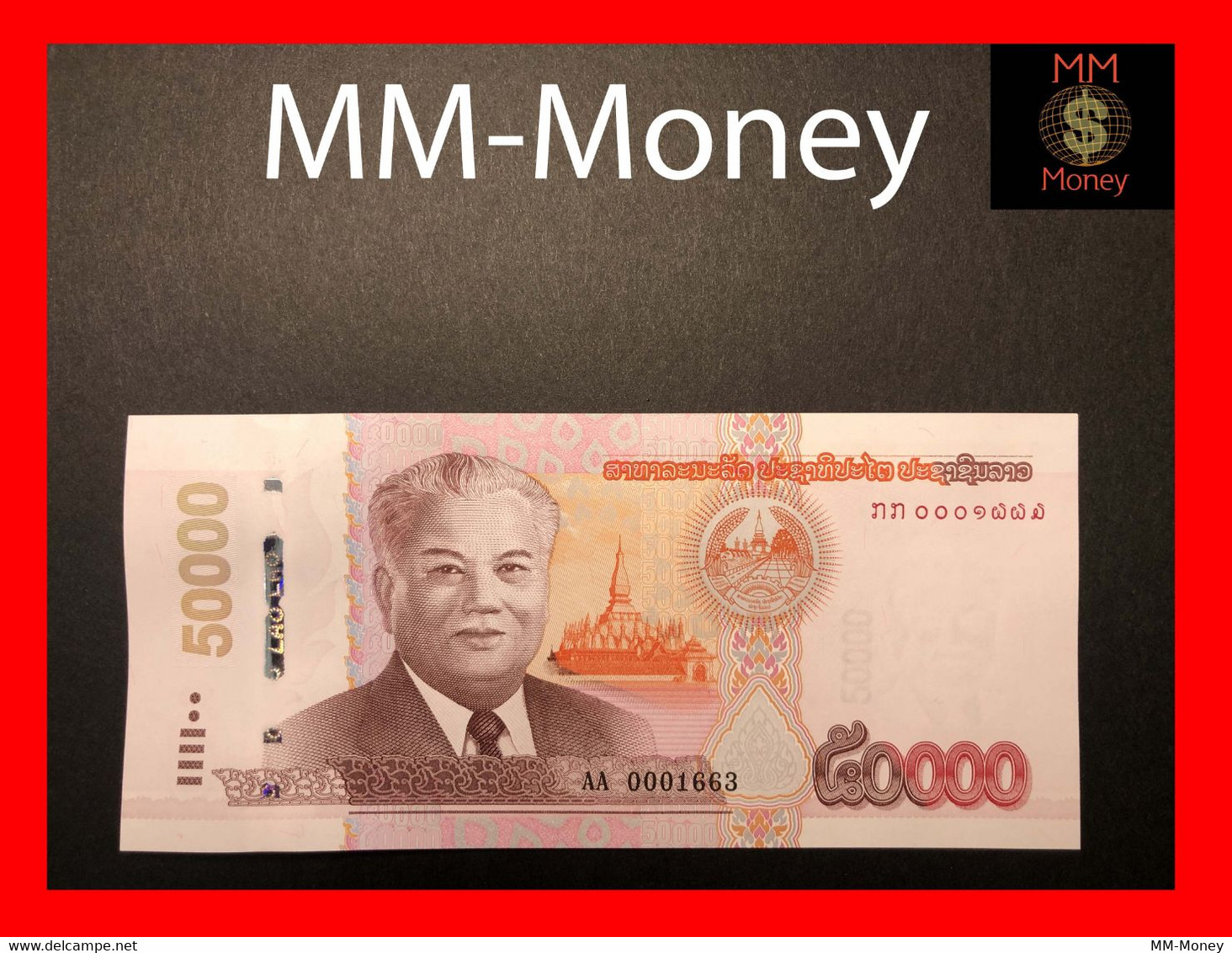 LAOS  50.000  50000  Kip  2020  Issued 2022   P. 41 D    UNC - Laos