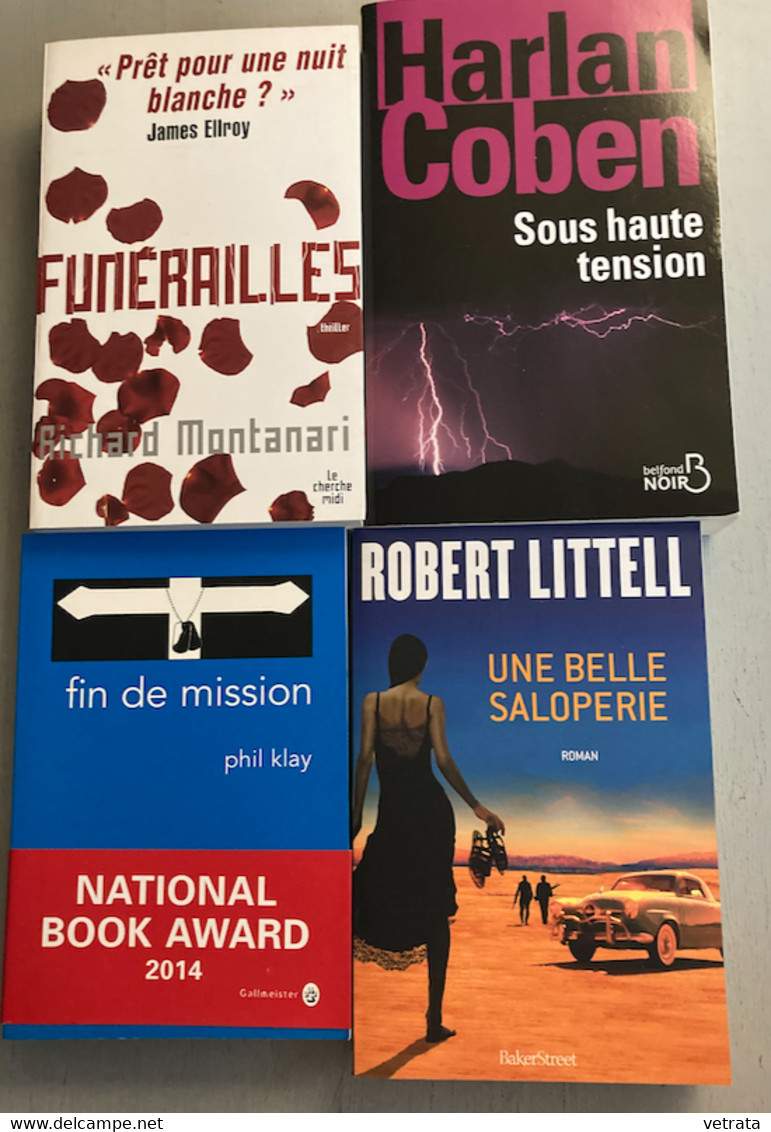 8 Livres LITTÉRATURE AMÉRICAINE : P. Caputo-J. McBride-J. O’Neil-P. Cornwell-R. Littell-P. Klay-H. Coben-R. Montanari) ( - Lotti E Stock Libri