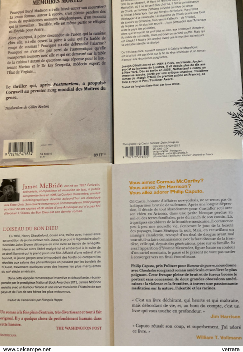 8 Livres LITTÉRATURE AMÉRICAINE : P. Caputo-J. McBride-J. O’Neil-P. Cornwell-R. Littell-P. Klay-H. Coben-R. Montanari) ( - Lots De Plusieurs Livres