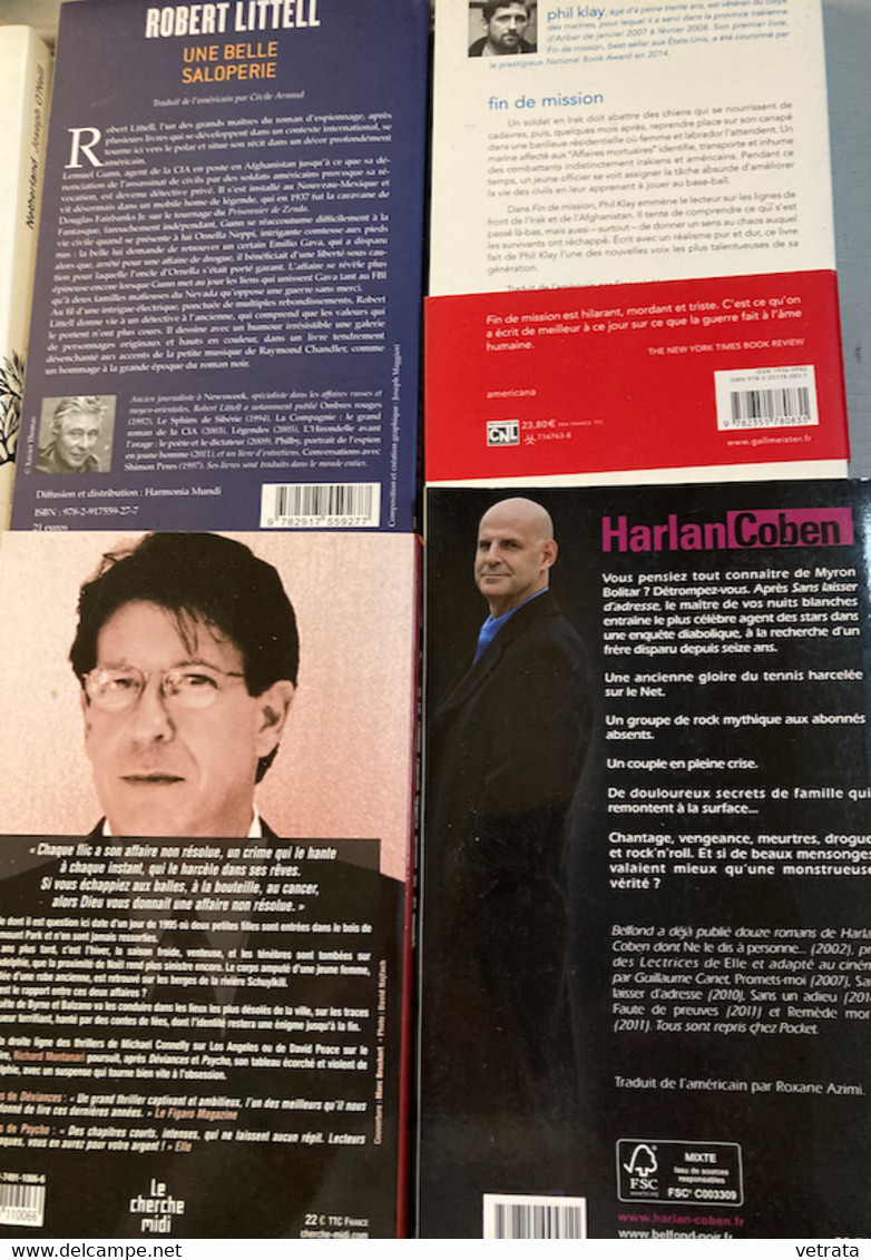 8 Livres LITTÉRATURE AMÉRICAINE : P. Caputo-J. McBride-J. O’Neil-P. Cornwell-R. Littell-P. Klay-H. Coben-R. Montanari) ( - Lotti E Stock Libri