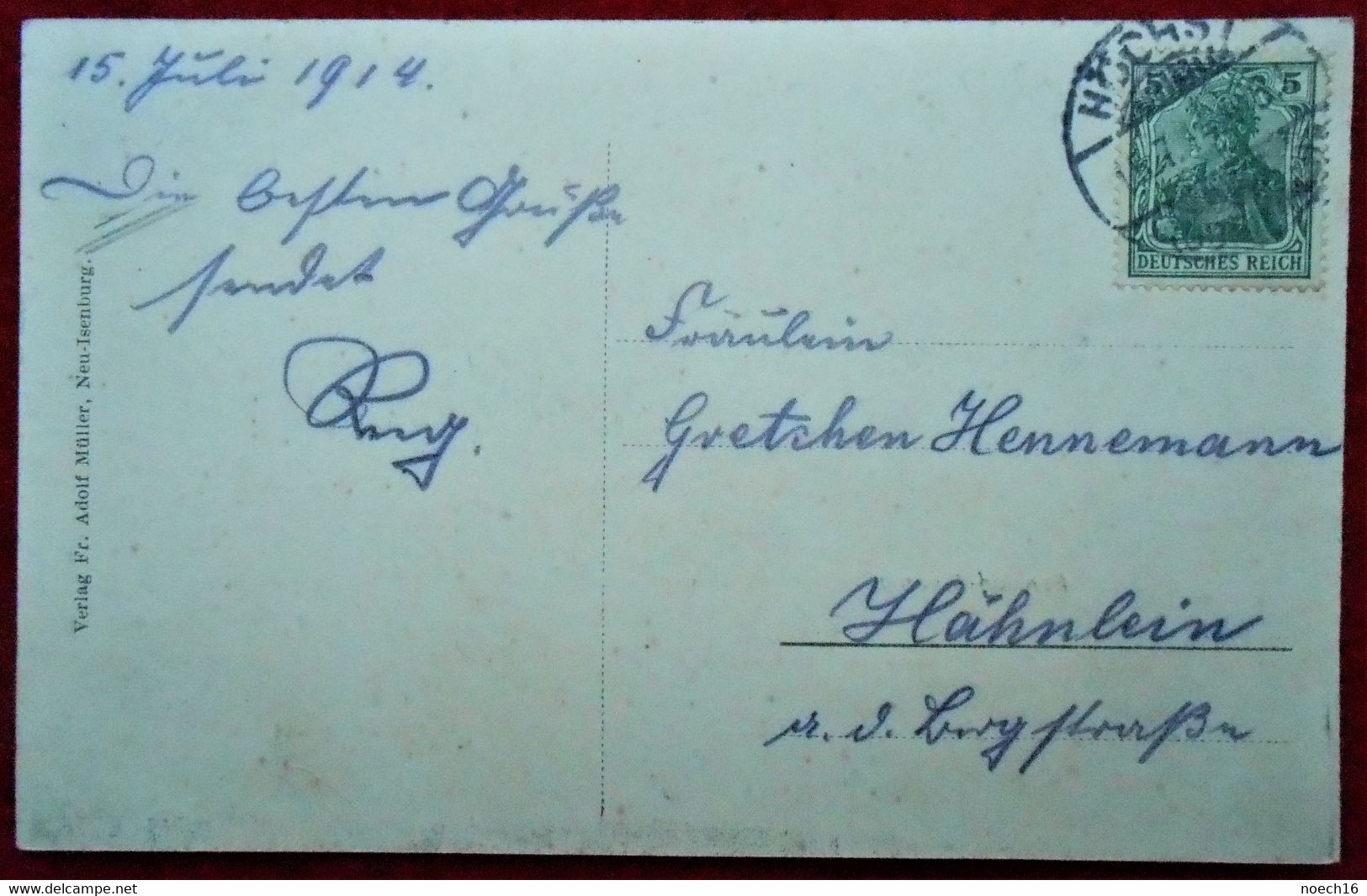 CPA Couleur 1914 Breitenbrunn I. O. Total - Pension Breunig. Allemagne - Breitenbrunn