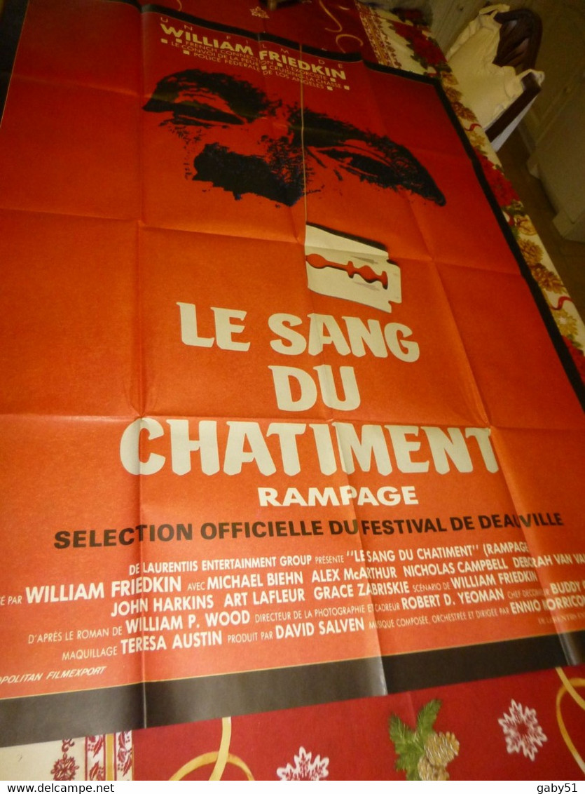 Le Sang Du Châtiment, Festival De Deauville, W. Friedkin,  Affiche Originale Film  120 X 160 ; F09 - Afiches