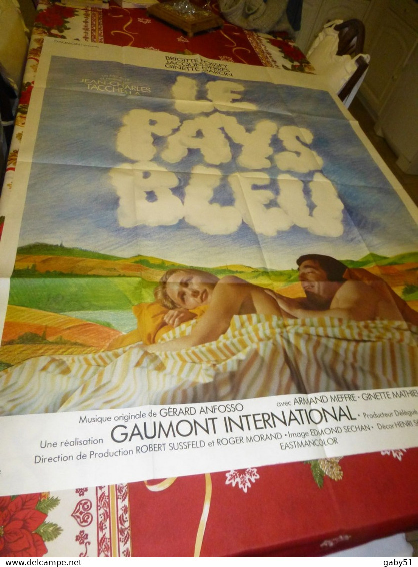 Le Pays Bleu, Brigitte Fossey, Affiche Originale Film Signée Ferracci 120 X 160 ; F09 - Afiches