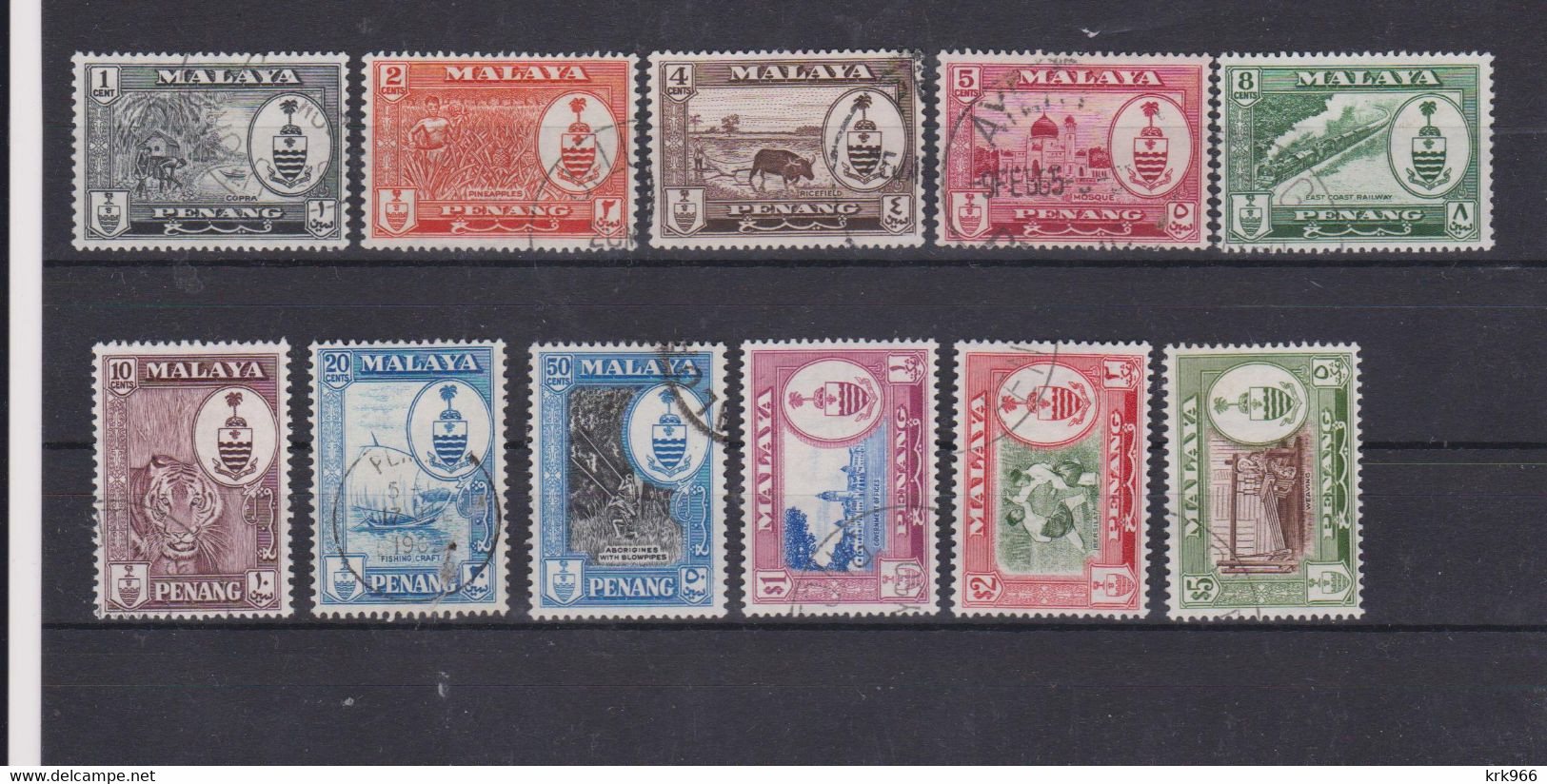 MALAYSIA PENANG 1960 Nice Set Used - Penang