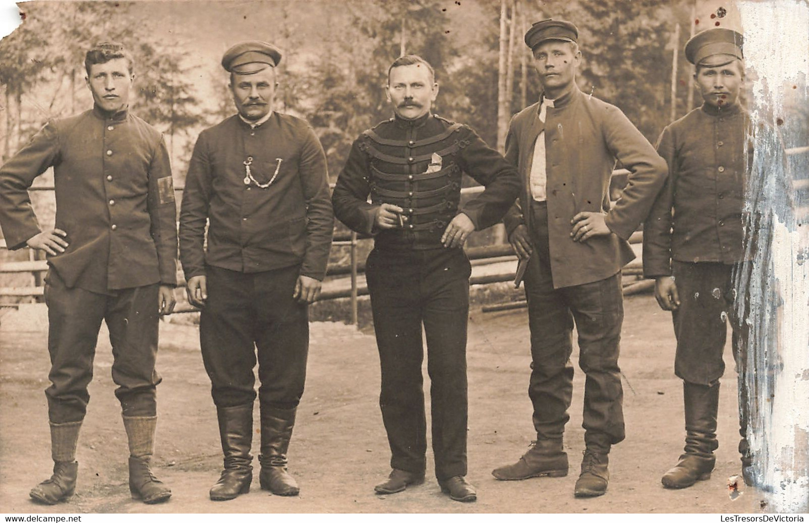 CPA - Militaria - Carte Photo  - Identification Jack Bastiaens - Groupe De Soldat - Envoyé à Aalst - Personen