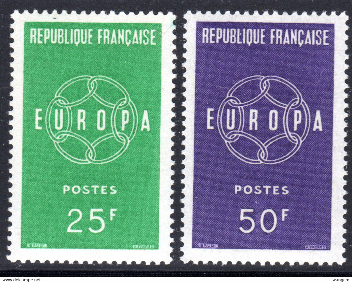 France 1959 EUROPA Set Of 2 U/M MNH ** SG1440/1441 - 1959