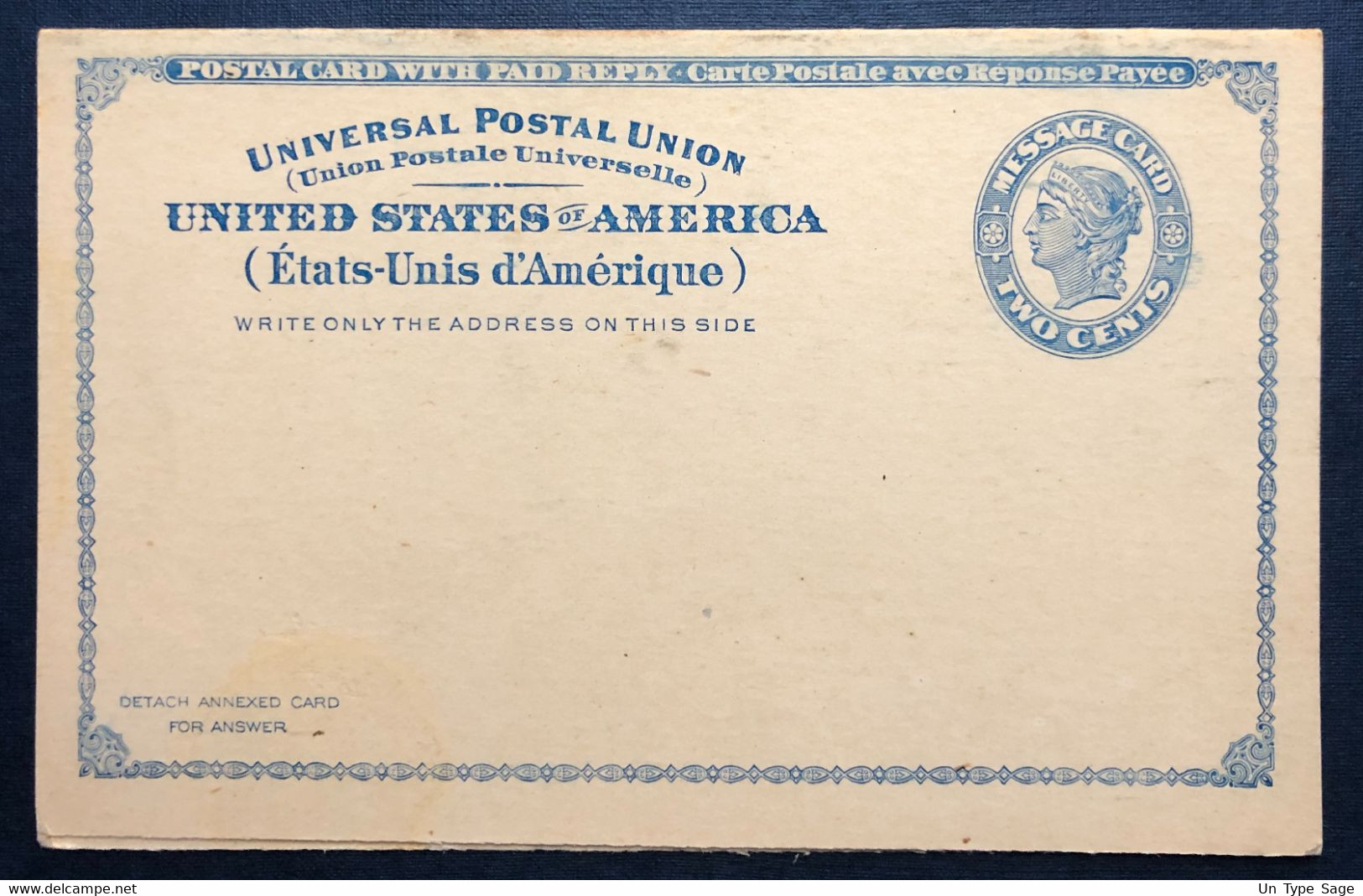 Etats-Unis, Entier Carte, Avec Réponse - Neuf - (B4355) - Autres & Non Classés