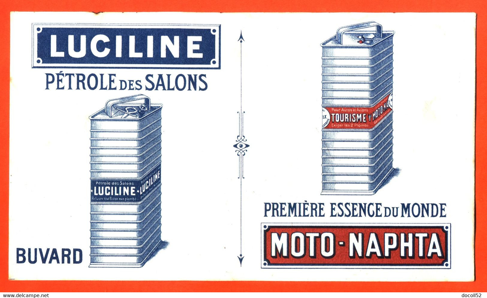 BUVARD LUCILINE PETROLE DES SALONS - MOTO-NAPHTA PREMIERE ESSENCE DU MONDE - Hidrocarburos