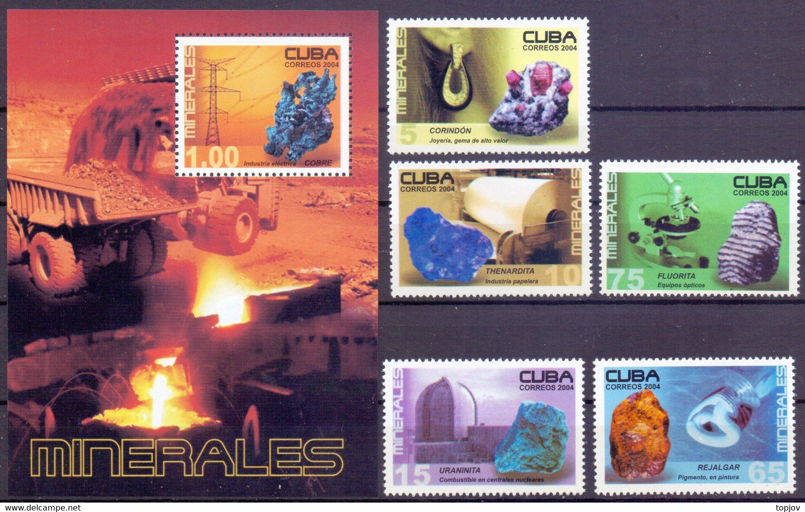 CUBA - KUBA - MINERALES - GEMSTONES - **MNH - 2004 - Minéraux