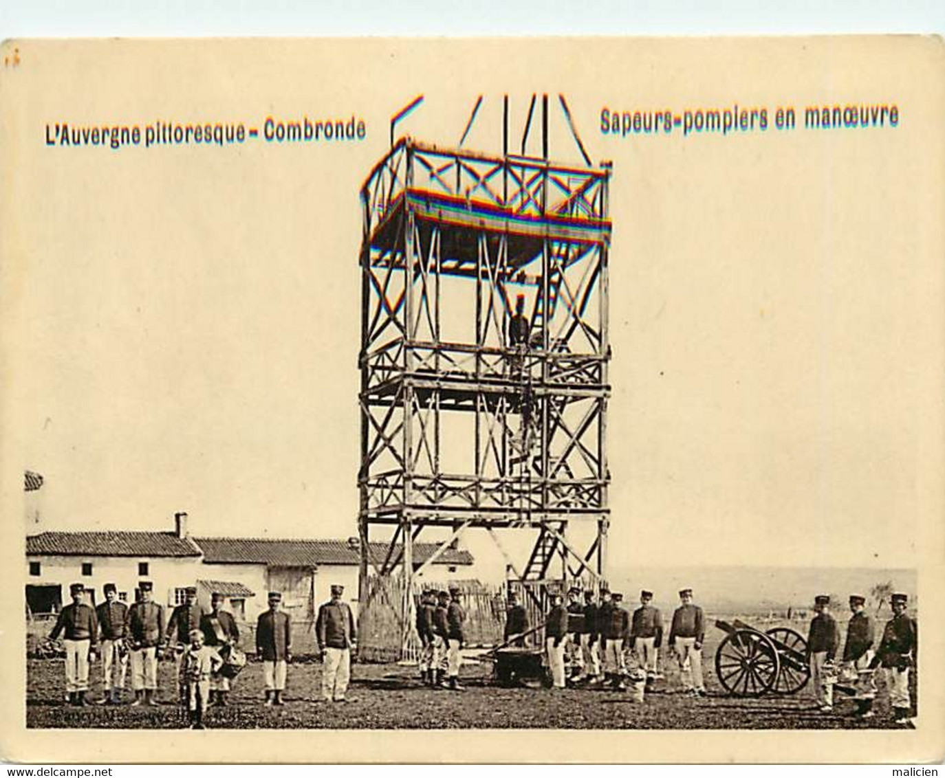 - Puy De Dôme -ref-B574- Combronde - Sapeurs Pompiers En Manoeuvre - Echelle D Entraînement - Sapeur Pompier - - Combronde