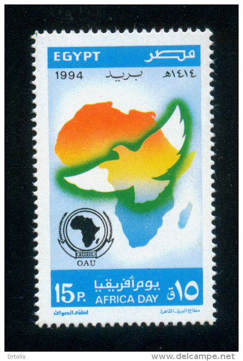 EGYPT / 1994 / OAU / OUA / AFRICA DAY / ORGANIZATION OF AFRICAN UNITY / MAP / DOVE / MNH / VF - Neufs