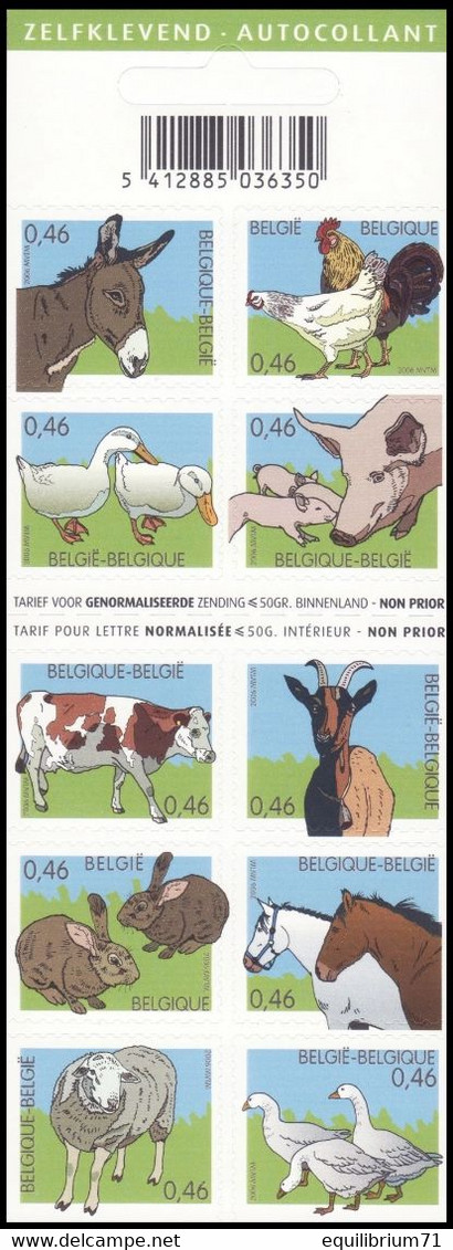 B60/C60**(3481/90) - Animaux De La Ferme / Dieren Van De Boerderij - Carnet / Boekje - BELGIQUE / BELGIË / BELGIEN - Burros Y Asnos