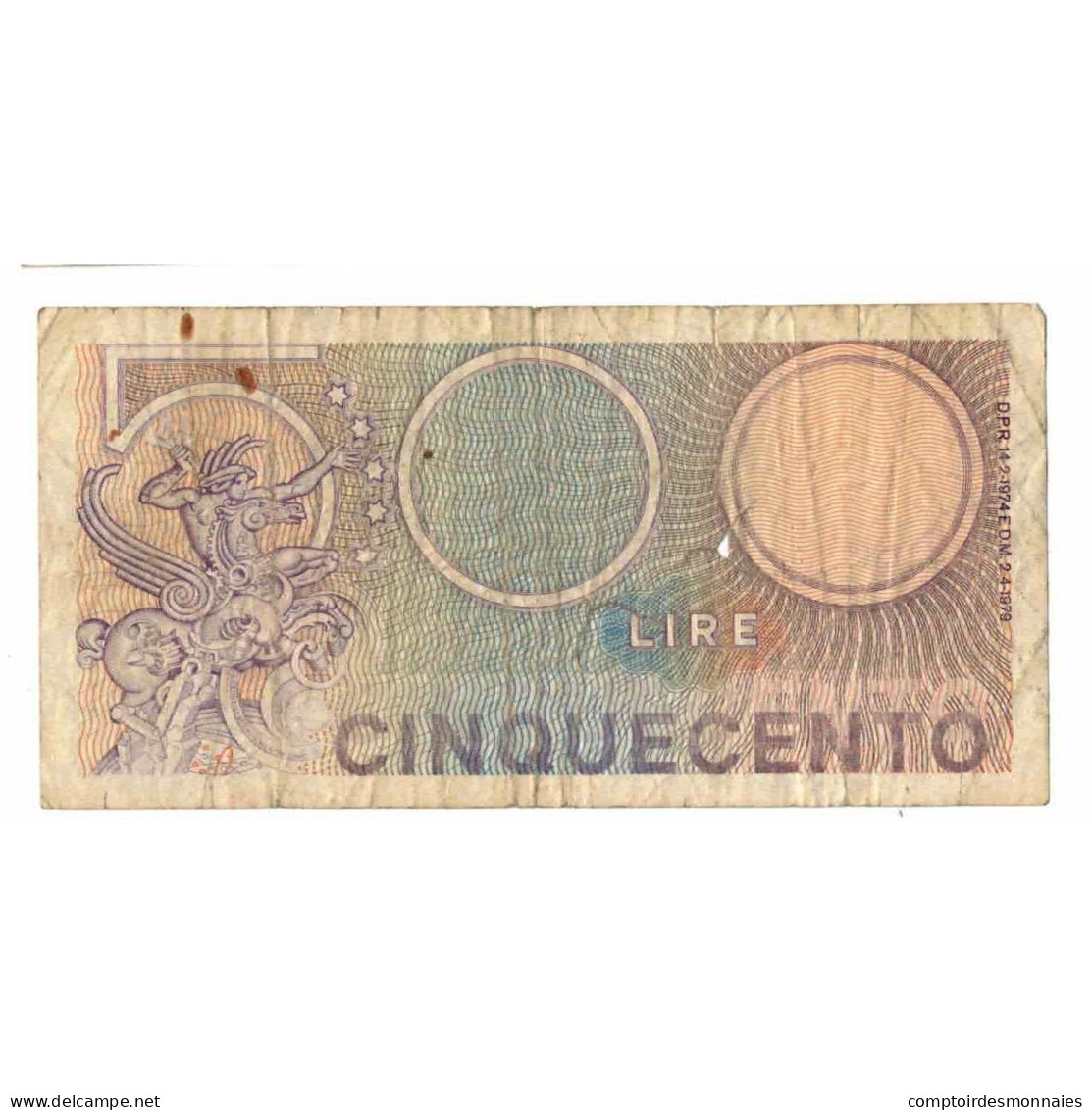 Billet, Italie, 500 Lire, 1974, 1974-02-14, KM:94, AB - 500 Liras