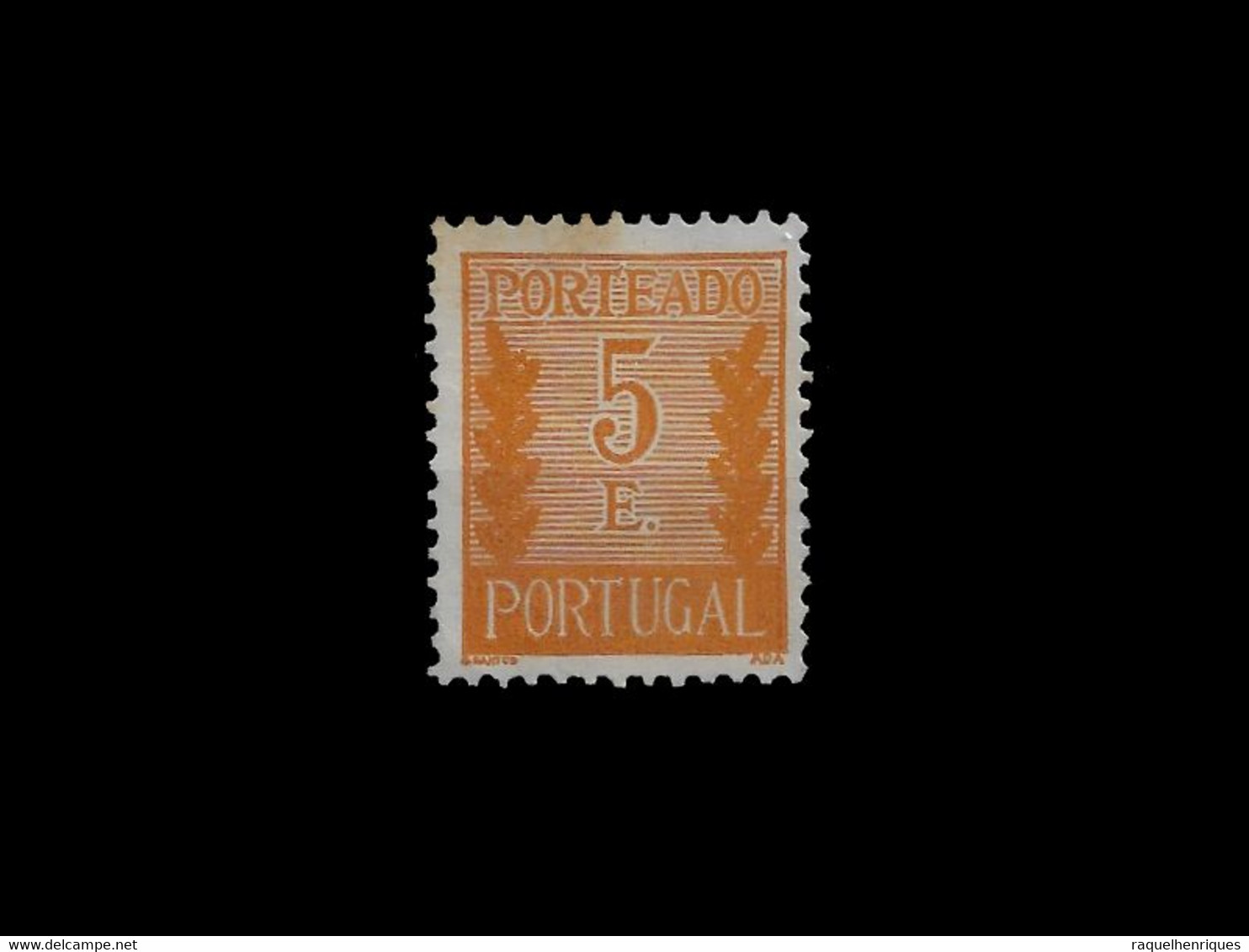 PORTUGAL POSTAGE DUE 1940 -1955 Numeral Stamps Md#64 PERF. 12½ RARE UNUSED NO GUM (PLB#01-64) - Nuovi