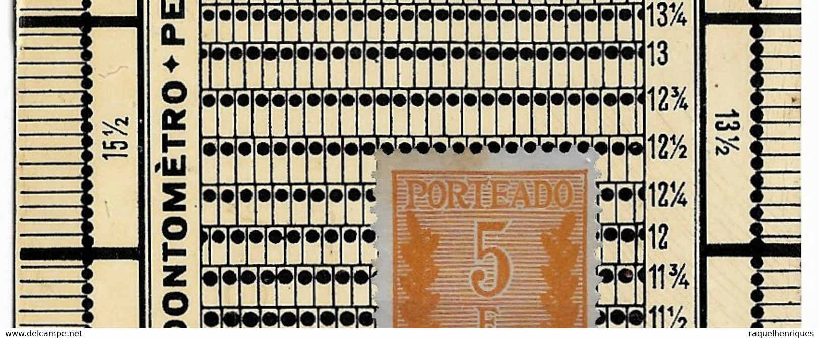 PORTUGAL POSTAGE DUE 1940 -1955 Numeral Stamps Md#64 PERF. 12½ RARE UNUSED NO GUM (PLB#01-64) - Neufs