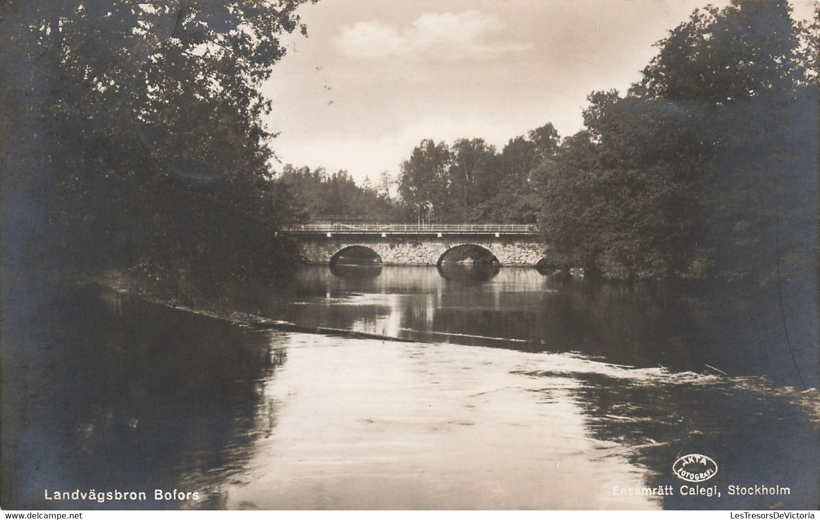 CPA - Suède - Landvägsbron Bofors - Edit. Ensamratt Calegi - Librairie Karl Janssons Bokhandel Karlskoga - Svezia