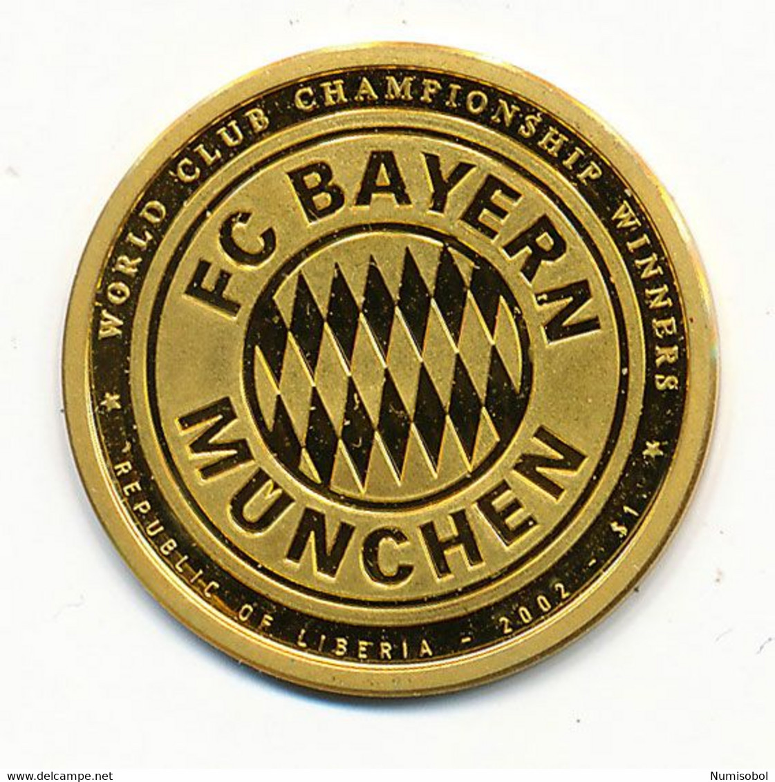 LIBERIA - Bayern Munchen 3.12 G Au, 2002. UNC (LIBE001) - Liberia