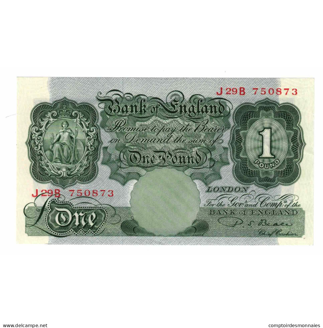 Billet, Grande-Bretagne, 1 Pound, 1949-1955, KM:369b, SPL - 1 Pound