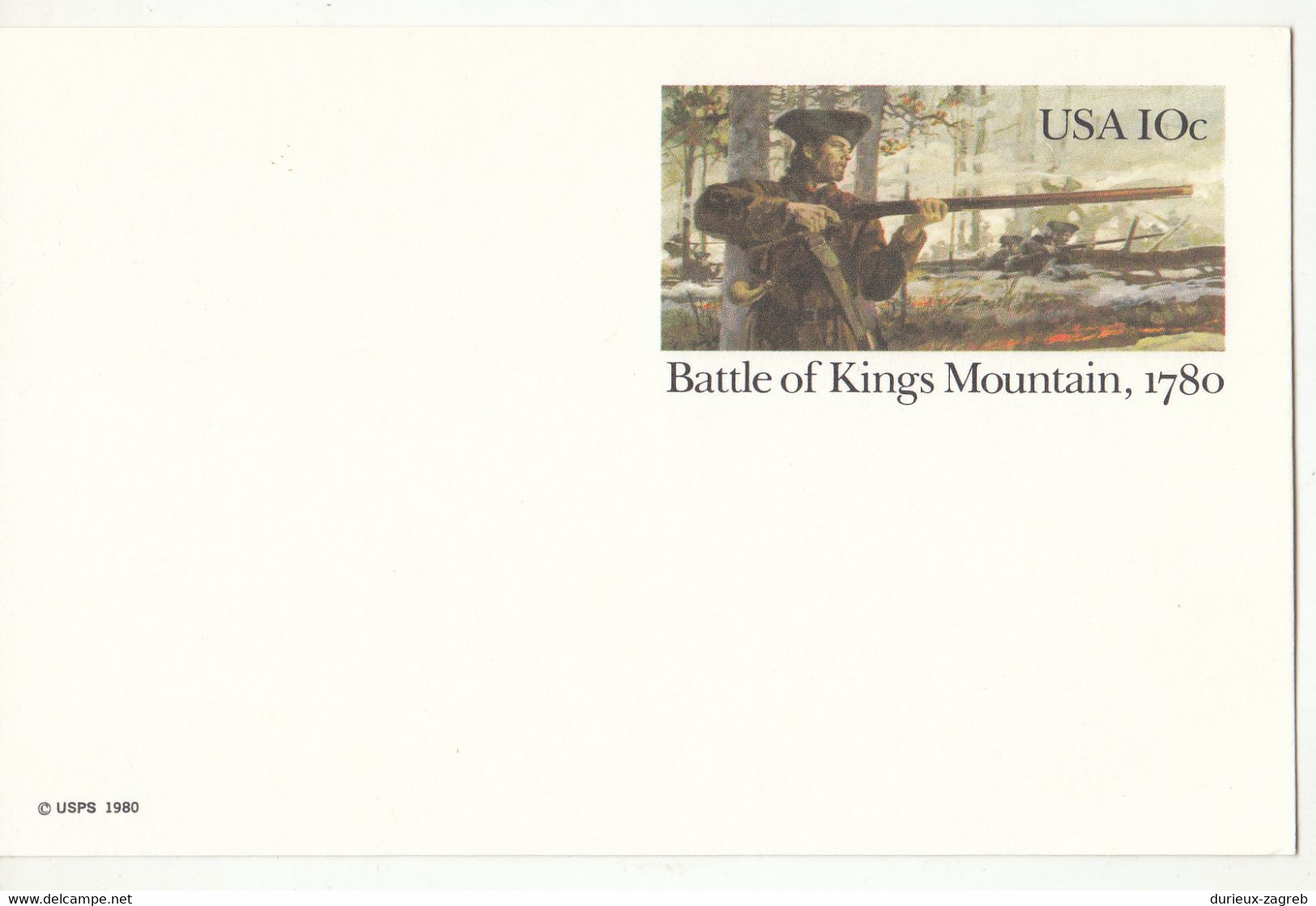 US 1980 Battle Of Kings Mountain Postal Stationery Postcard (UX85) Not Posted B230120 - 1961-80
