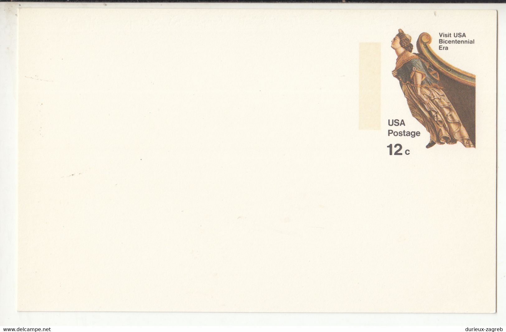 US 1974 Ship's Figurehead Postal Stationery Postcard (UX67) Not Posted B230120 - 1961-80