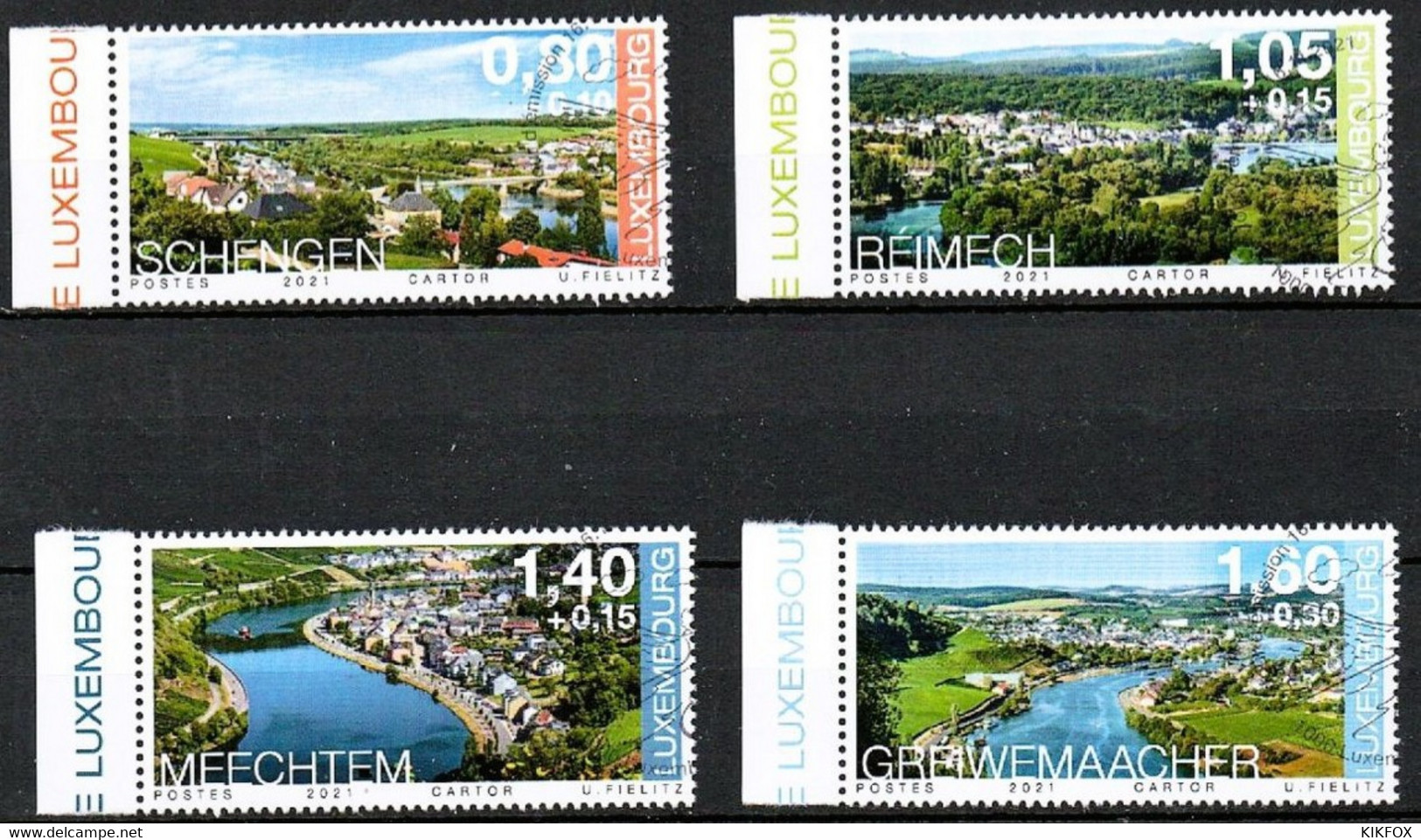 Luxembourg, Luxemburg  2021, MI 2284-2287, WOHLFART MOSELLE,  ESST, GESTEMPELT, OBLITERE - Gebruikt