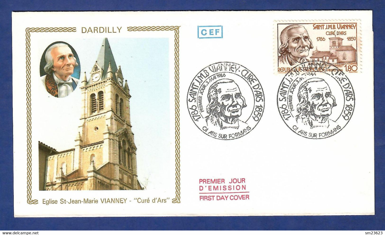 Frankreich / France  1986  Mi.Nr. 2548 , 250. Geburtstag Von Jean-Marie Vianney - FDC  ARS SUR  Formans 3.Mai 1986 - Theologians