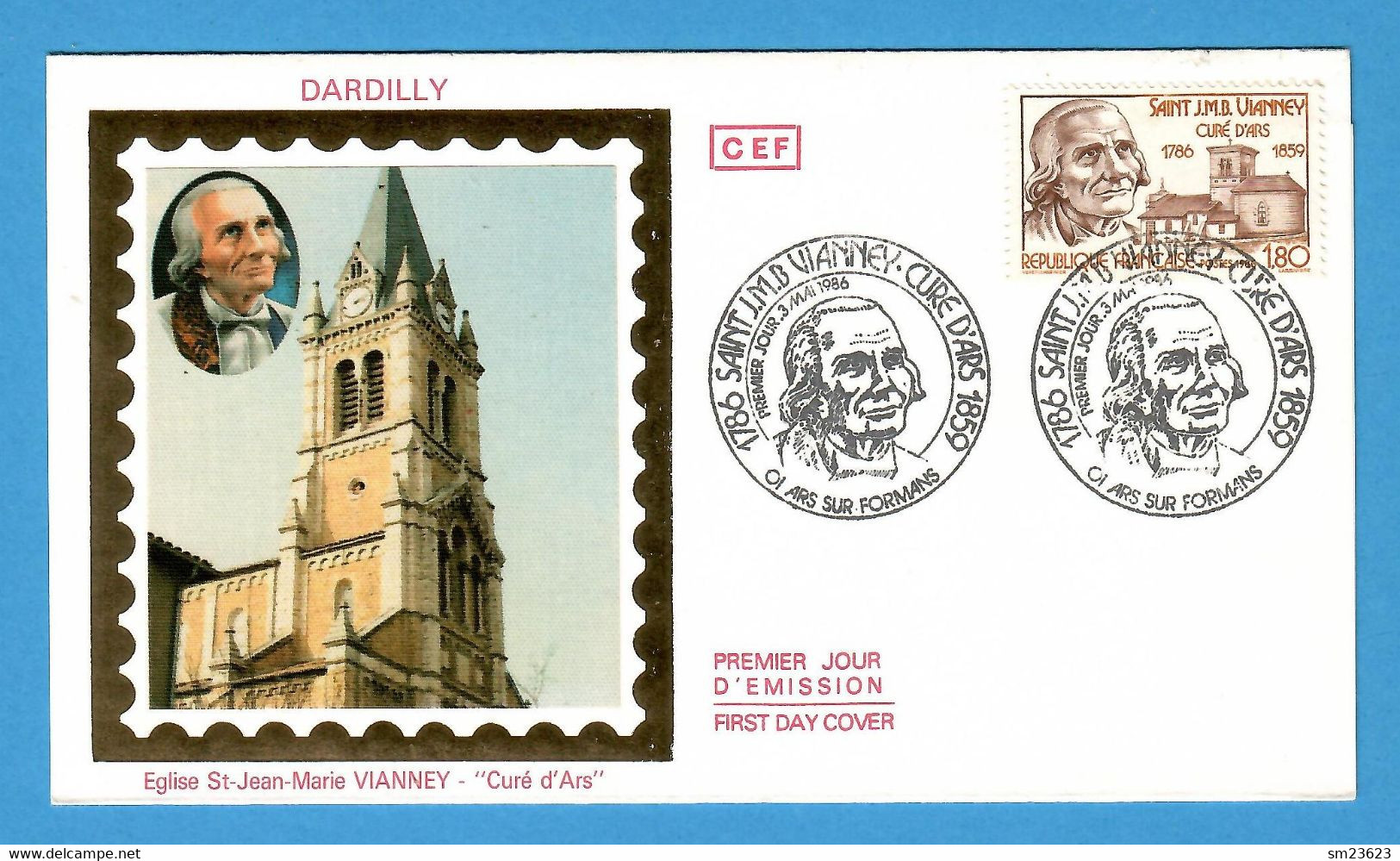 Frankreich / France  1986  Mi.Nr. 2548 , 250. Geburtstag Von Jean-Marie Vianney - FDC  ARS SUR  Formans 3.Mai 1986 - Teologi