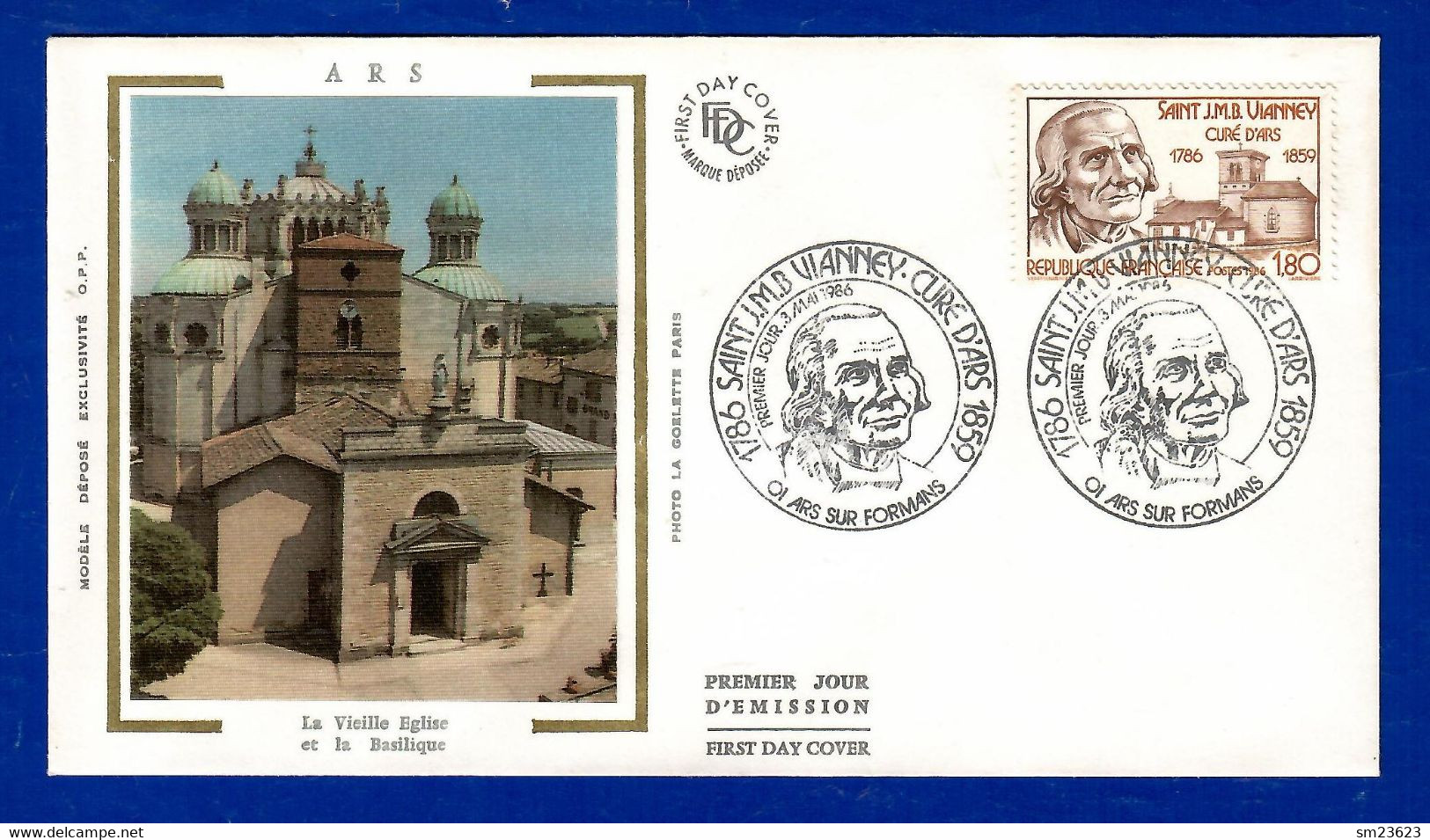 Frankreich / France  1986  Mi.Nr. 2548 , 250. Geburtstag Von Jean-Marie Vianney - FDC  ARS SUR  Formans 3.Mai 1986 - Theologians