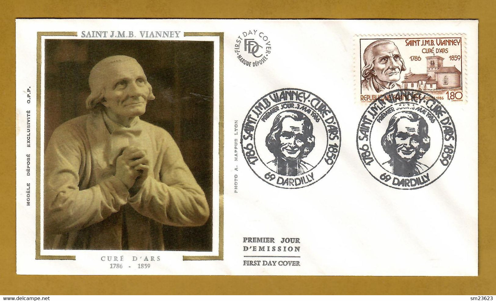 Frankreich / France  1986  Mi.Nr. 2548 , 250. Geburtstag Von Jean-Marie Vianney - FDC  Dardilly  3.Mai 1986 - Theologen