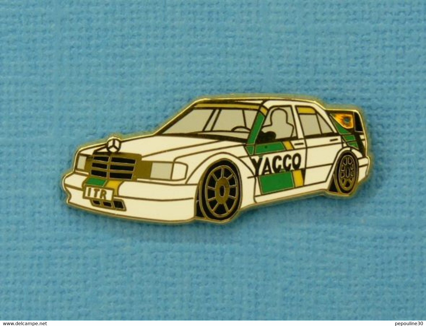 1 PIN'S //  ** MERCEDES 190 E 2.5-16 Evo II / DTM ITR / YACCO  / J. LAFFITE / 1991 ** . (Arthus Bertrand Paris). - Mercedes