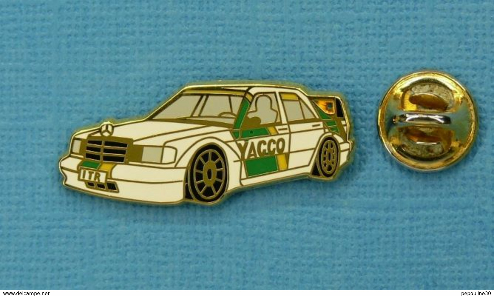 1 PIN'S //  ** MERCEDES 190 E 2.5-16 Evo II / DTM ITR / YACCO  / J. LAFFITE / 1991 ** . (Arthus Bertrand Paris). - Mercedes