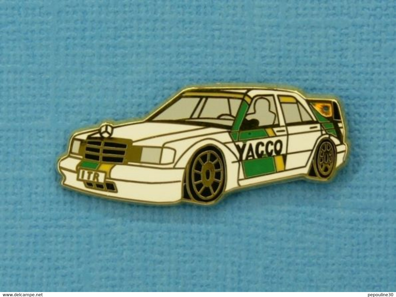 1 PIN'S //  ** MERCEDES 190 E 2.5-16 Evo II / DTM ITR / YACCO  / J. LAFFITE / 1991 ** . (Arthus Bertrand Paris). - Mercedes