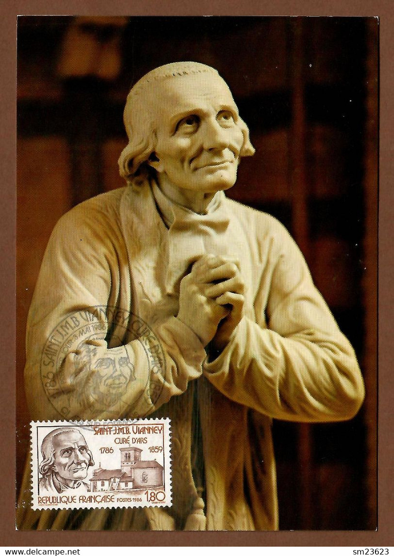 Frankreich / France 1986  Mi.Nr. 2548 , 250. Geburtstag Jean-Marie Vianney - Maximum Card -  ARS SUR  Formans 3.Mai 1986 - Theologians