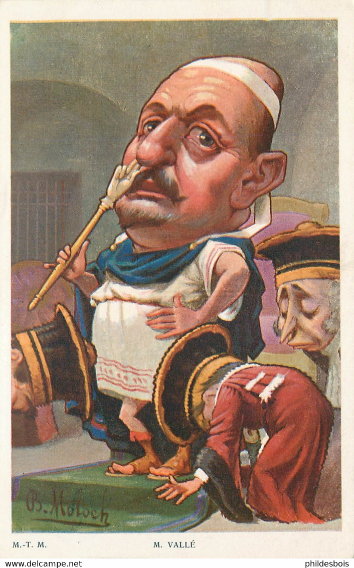 CARICATURE Politique( Illustrateur  B.MOLOCH ) M VALLÉ - Persönlichkeiten