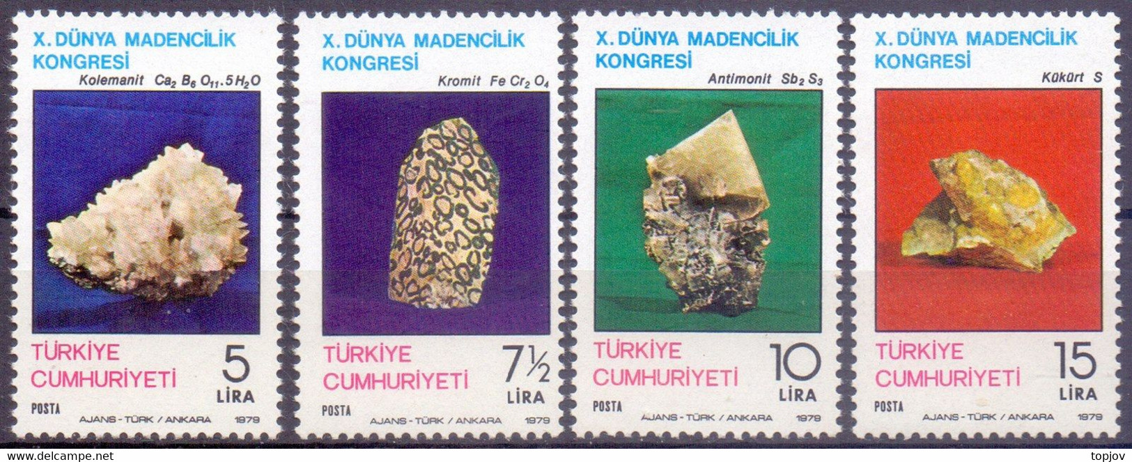 TURKIYE  - TURKEY - MINERALES - GEOLOGY - JEWELLED - **MNH - 1979 - Minéraux