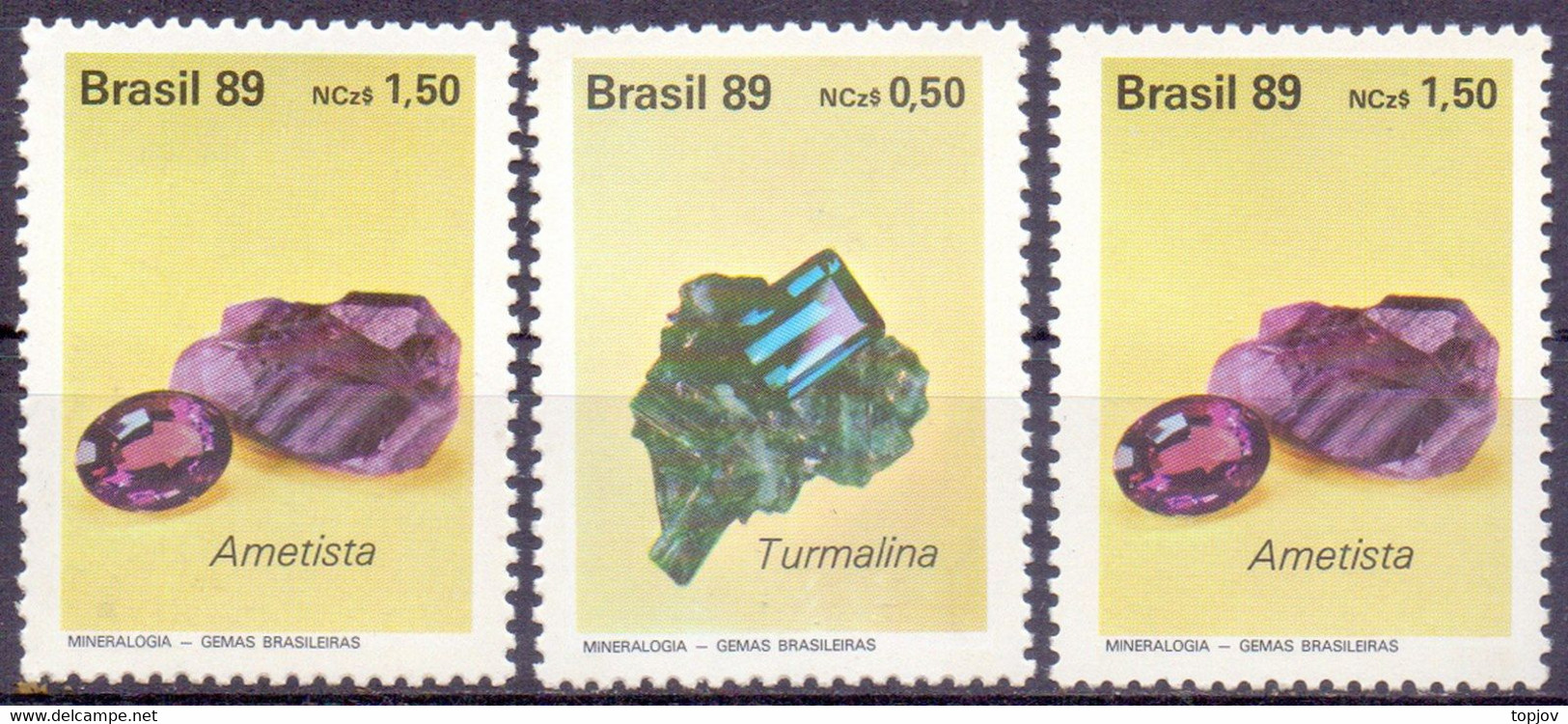 BRASIL  - BRAZIL - MINERALES - GEOLOGY  - **MNH - 1989 - Minéraux